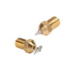 AILHUA Çıkarılabilir Sivri Uçlu Pirinç Nozul, 3D Yazıcı Aksesuarı, 2 adet Paslanmaz Çelik Nozul, 0,2/0,3/0,4/0,5mm Dış Çap(0.2mm)