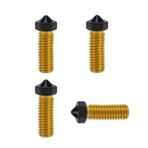 AILHUA Teflon Kaplamalı Pirinç Nozul, 3D Yazıcı için 4 adet Aksesuar, 0,5 mm Dış Çap, 1,75 mm Filamentlerle Uyumlu