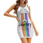 AILLOSA Bodycon Dar Kısa Askılı Flag-197 Kadın Mini Elbise