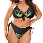 AILLOSA CGF-03 Karın Kontrolü İki Parça Büyük Beden Kadın Bikini Seti