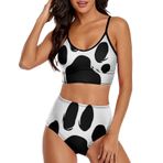 AILLOSA CGF-05 Geniş Omuz Askılı Üçgen Bikini Üstü Alçak Bel İki Parça Kadın Bikini Seti