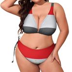 AILLOSA Flag-135 Dolgulu İki Parça Büyük Beden Kadın Bikini Seti