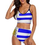 AILLOSA FLAG-149 Geniş Omuz Askılı Üçgen Bikini Üstü Alçak Bel İki Parça Kadın Bikini Seti