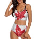 AILLOSA FLAG-157 Geniş Omuz Askılı Üçgen Bikini Üstü Alçak Bel İki Parça Kadın Bikini Seti