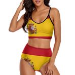 AILLOSA FLAG-178 Geniş Omuz Askılı Üçgen Bikini Üstü Alçak Bel İki Parça Kadın Bikini Seti