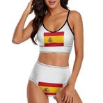 AILLOSA FLAG-179 Geniş Omuz Askılı Üçgen Bikini Üstü Alçak Bel İki Parça Kadın Bikini Seti