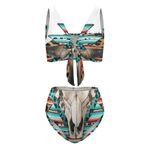 AILLOSA FLAG-195 Balensiz Yüksek Belli Kadın Bikini Set