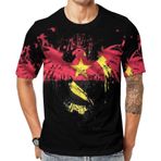 AILLOSA Flag-51 Baskılı Desenli Kısa Kollu Unisex T-shirt