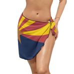 AILLOSA FLAG-54 Sarong Wrap Beyaz Siyah Kadın Plaj Elbise