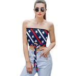 AILLOSA FLAG-74 Seksi File Tüp Üst Yaz Tube Top Tank Tops Askılı Üst Bluz