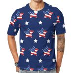 AILLOSA Flag-77 Baskılı Desenli Kısa Kollu Unisex T-shirt