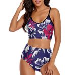 AILLOSA GFY-30 Geniş Omuz Askılı Üçgen Bikini Üstü Alçak Bel İki Parça Kadın Bikini Seti