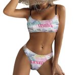 AILLOSA GFY-39 Karın Kontrolü Desenli Kadın Bikini Seti
