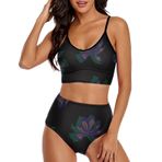 AILLOSA GFY05 Geniş Omuz Askılı Üçgen Bikini Üstü Alçak Bel İki Parça Kadın Bikini Seti