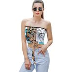 AILLOSA TH-146 Seksi File Tüp Üst Yaz Tube Top Tank Tops Askılı Üst Bluz