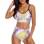 AILLOSA TH-190 Geniş Omuz Askılı Üçgen Bikini Üstü Alçak Bel İki Parça Kadın Bikini Seti
