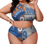 AILLOSA TH-201 Büyük Beden Geniş Askılı Orta Bel Büyük Beden Kadın Bikini Seti