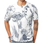 AILLOSA TH-241 Baskılı Desenli Kısa Kollu Unisex T-shirt