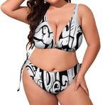 AILLOSA TH-278 Dolgulu İki Parça Büyük Beden Kadın Bikini Seti