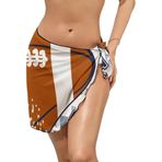 AILLOSA TH-322 Wrap Sarong Beyaz Siyah Kadın Plaj Elbise