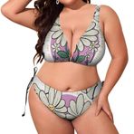 AILLOSA TH-327 Dolgulu İki Parça Büyük Beden Kadın Bikini Seti