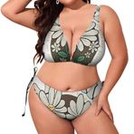 AILLOSA TH-328 Dolgulu İki Parça Büyük Beden Kadın Bikini Seti