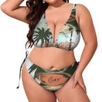 AILLOSA TH-375 Dolgulu İki Parça Büyük Beden Kadın Bikini Seti