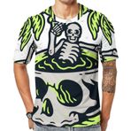AILLOSA Th-380 Baskılı Desenli Kısa Kollu Unisex T-shirt