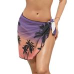 AILLOSA TH-397 Wrap Sarong Beyaz Siyah Kadın Plaj Elbise