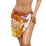 AILLOSA TH-437 Wrap Sarong Beyaz Siyah Kadın Plaj Elbise