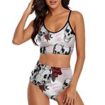 AILLOSA TH-447 Geniş Omuz Askılı Üçgen Bikini Üstü Alçak Bel İki Parça Kadın Bikini Seti
