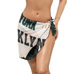 AILLOSA TH-468 Wrap Sarong Beyaz Siyah Kadın Plaj Elbise