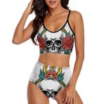 AILLOSA TH-470 Geniş Omuz Askılı Üçgen Bikini Üstü Alçak Bel İki Parça Kadın Bikini Seti