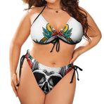 AILLOSA TH-470 Karın Kontrolü İki Parça Büyük Beden Kadın Bikini Seti