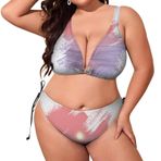 AILLOSA TH-85 Dolgulu İki Parça Büyük Beden Kadın Bikini Seti