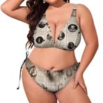 AILLOSA YH-1 Dolgulu İki Parça Büyük Beden Kadın Bikini Seti