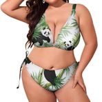 AILLOSA YH-10 Dolgulu İki Parça Büyük Beden Kadın Bikini Seti