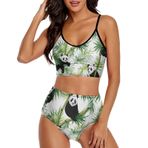 AILLOSA YH-10 Geniş Omuz Askılı Üçgen Bikini Üstü Alçak Bel İki Parça Kadın Bikini Seti