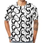 AILLOSA YH-12 Baskılı Desenli Kısa Kollu Unisex T-shirt