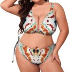 AILLOSA YH-129 Dolgulu İki Parça Büyük Beden Kadın Bikini Seti