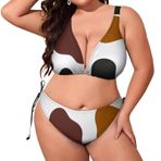 AILLOSA YH-144 Dolgulu İki Parça Büyük Beden Kadın Bikini Seti