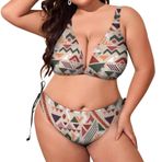 AILLOSA YH-157 Dolgulu İki Parça Büyük Beden Kadın Bikini Seti