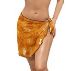 AILLOSA YH-166 Wrap Sarong Beyaz Siyah Kadın Plaj Elbise