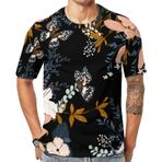 AILLOSA YH-17 Baskılı Desenli Kısa Kollu Unisex T-shirt