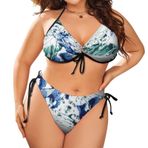 AILLOSA YH-198 Karın Kontrolü İki Parça Büyük Beden Kadın Bikini Seti