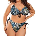 AILLOSA YH-207 Karın Kontrolü İki Parça Büyük Beden Kadın Bikini Seti