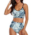 AILLOSA YH-214 Üstü Üçgen Geniş Omuz Askılı Alçak Bel İki Parça Kadın Bikini Seti