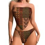AILLOSA YH-228 Karın Kontrolü İki Parça Kadın Bikini Seti