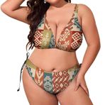 AILLOSA YH-230 Dolgulu İki Parça Büyük Beden Kadın Bikini Seti