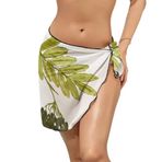 AILLOSA YH-248 Wrap Sarong Beyaz Siyah Kadın Plaj Elbise